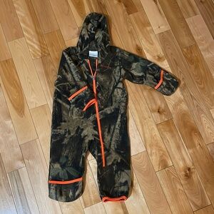 Columbia camo fleece bunting suit